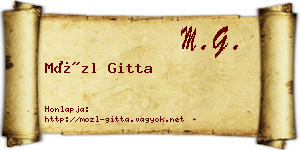 Mözl Gitta névjegykártya